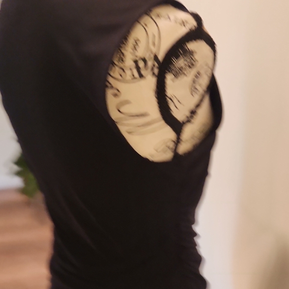 INC International Concepts Black V-Neck Tank Top - Picture 6 of 9